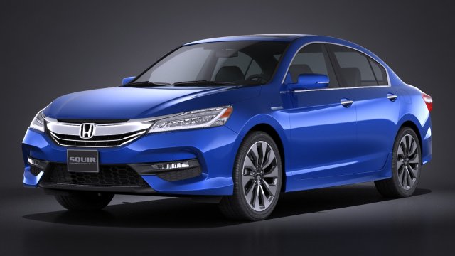 Honda Accord Hybrid 2017 Model 3D .c4d .max .obj .3ds .fbx .stl .blend