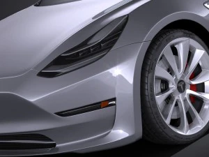 Tesla Modelo 3 2018 Modelo 3D