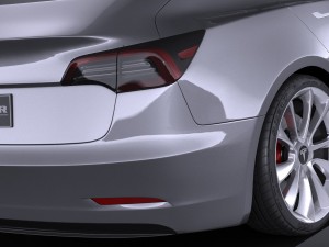 Tesla Model 3 2018 3Dモデル