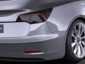 Tesla Modelo 3 2018 Modelo 3D