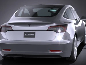 Tesla Modelo 3 2018 Modelo 3D