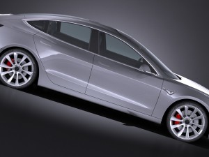 Tesla Model 3 2018 3Dモデル