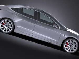 Tesla Modelo 3 2018 Modelo 3D