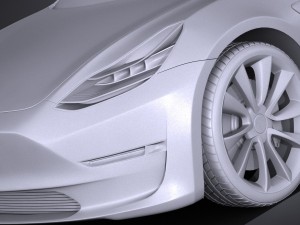Tesla Model 3 2018 3Dモデル