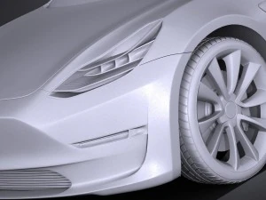 Tesla Modelo 3 2018 Modelo 3D