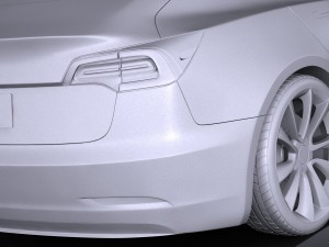 Tesla Model 3 2018 3Dモデル