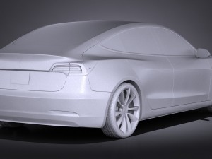 Tesla Model 3 2018 3Dモデル