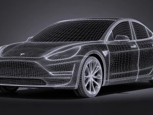 Tesla Modelo 3 2018 Modelo 3D