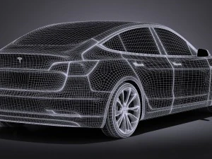 Tesla Modelo 3 2018 Modelo 3D