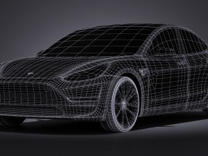 Tesla Model 3 2018 3Dモデル