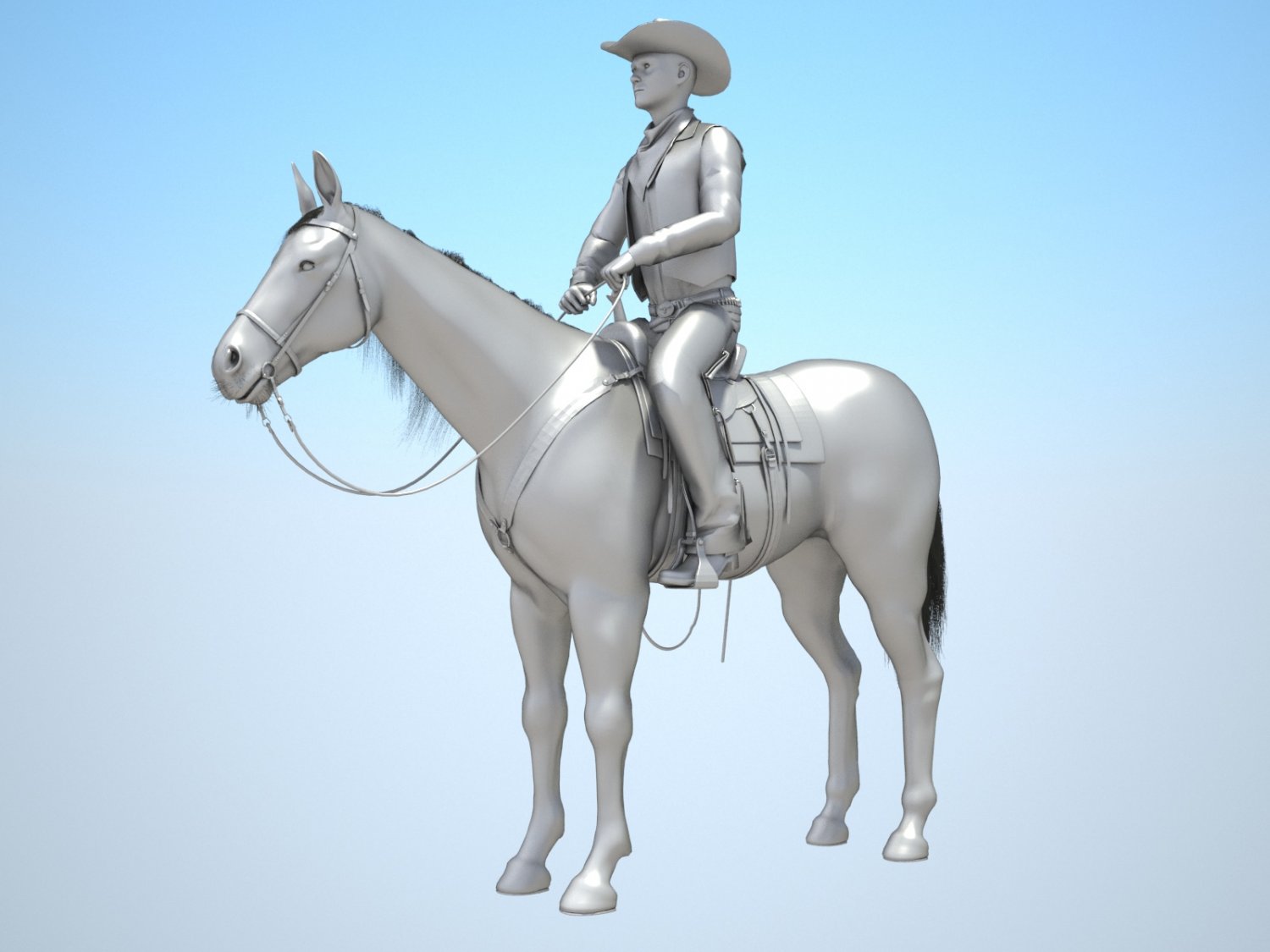 Horse 3d model. Казуальная лошадь 3д.