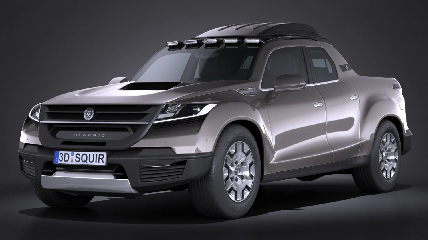 Generic Pickup 2016 3D Model .c4d .max .obj .3ds .fbx .stl .blend