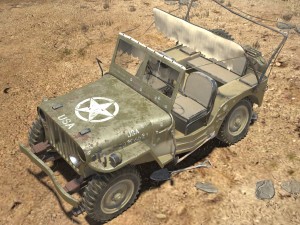 Jeep Willys Damaged Modelo 3D