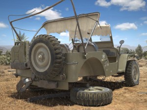 Jeep Willys Damaged Modelo 3D