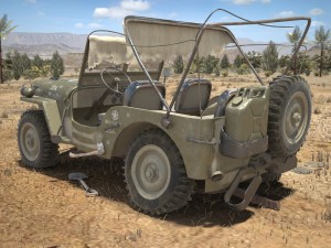 Jeep Willys Damaged Modelo 3D