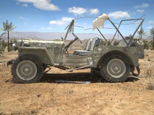 Jeep Willys Damaged 3D Model