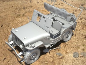 Jeep Willys Damaged Modelo 3D