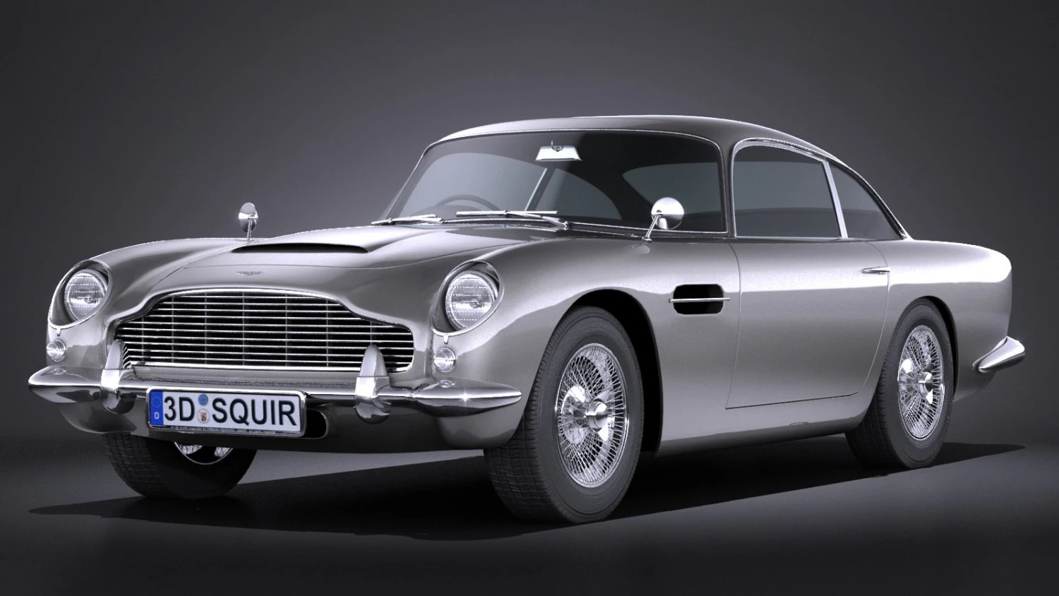 Aston Martin DB5 1963 vray 3D Model .c4d .max .obj .3ds .fbx .stl .blend 