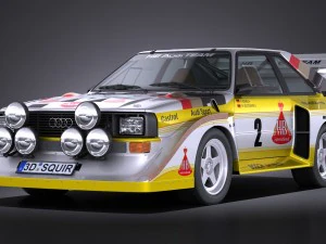 Audi Sport Quattro S1 E2 1985 Vray 3D Модель
