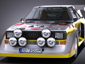 Audi Sport Quattro S1 E2 1985 Vray 3D-Modell