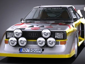 Audi Sport Quattro S1 E2 1985 Vray 3D Model