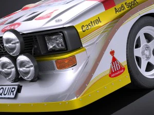 Audi Sport Quattro S1 E2 1985 Vray 3D Model