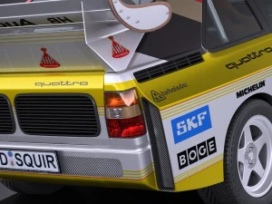 Audi Sport Quattro S1 E2 1985 Vray 3D Model