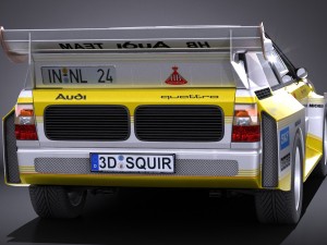 Audi Sport Quattro S1 E2 1985 Vray 3D-Modell