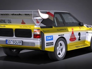 Audi Sport Quattro S1 E2 1985 Vray 3D Model