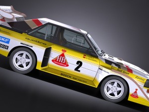Audi Sport Quattro S1 E2 1985 Vray 3D-Modell