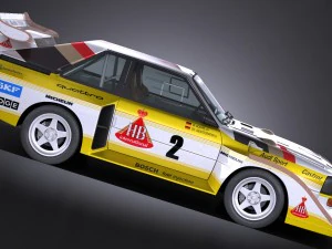 Audi Sport Quattro S1 E2 1985 Vray 3D Model
