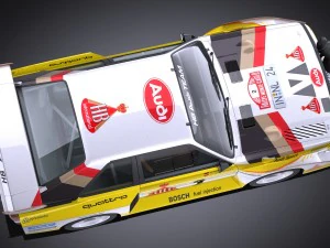 Audi Sport Quattro S1 E2 1985 Vray 3D Model