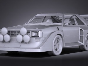 Audi Sport Quattro S1 E2 1985 Vray 3D-Modell