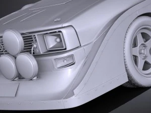 Audi Sport Quattro S1 E2 1985 Vray 3D Model