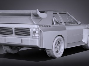 Audi Sport Quattro S1 E2 1985 Vray 3D-Modell