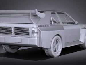 Audi Sport Quattro S1 E2 1985 Vray 3D Model