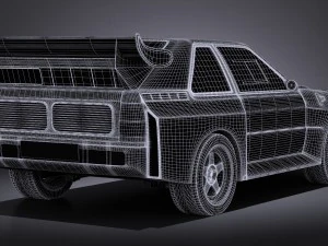 Audi Sport Quattro S1 E2 1985 Vray 3D Model