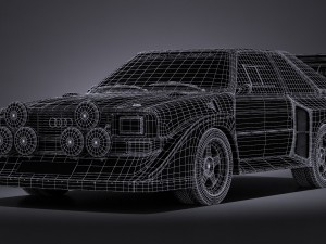 Audi Sport Quattro S1 E2 1985 Vray 3D-Modell