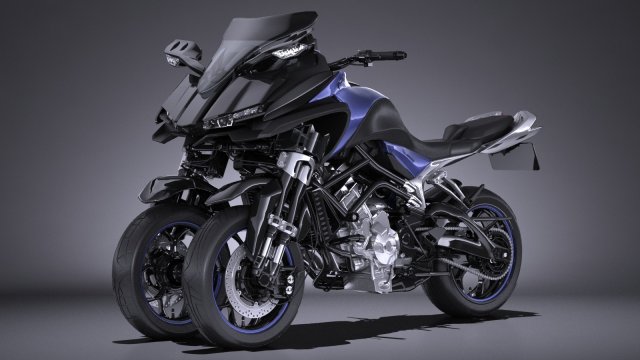 Yamaha MWT 9 2016 3D Model .c4d .max .obj .3ds .fbx .stl .blend