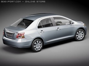 Toyota Yaris Sedan Modelo 3D