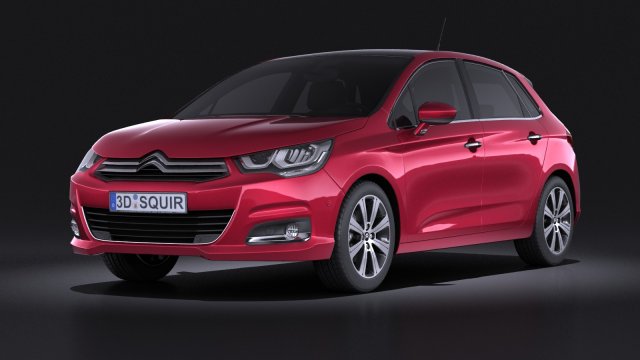 Citroen C4 2015 vray 3D 模型 .c4d .max .obj .3ds .fbx .stl .blend