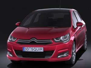 Citroen C4 2015 vray 3D 模型
