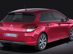 Citroen C4 2015 vray 3D Model