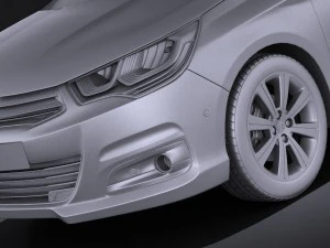 Citroen C4 2015 vray 3D Model