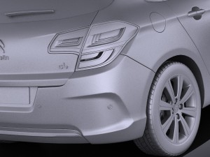 Citroen C4 2015 vray 3D 模型