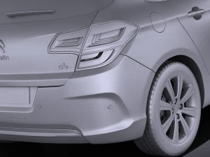 Citroen C4 2015 vray 3D Model