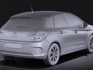 Citroen C4 2015 vray 3D 模型