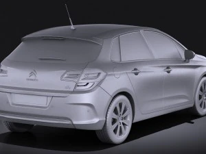 Citroen C4 2015 vray 3D Model