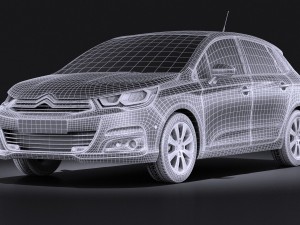 Citroen C4 2015 vray 3D 模型
