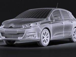 Citroen C4 2015 vray 3D Model